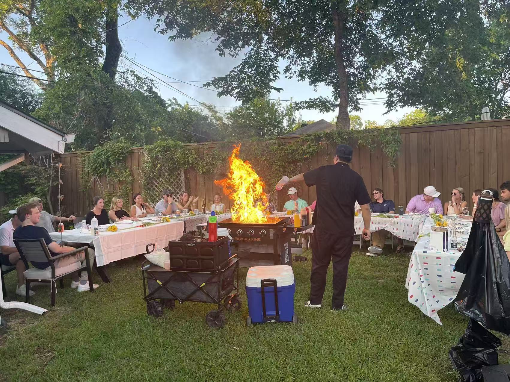 Private hibachi catering in Wilmington NC for beach house dinners and backyard parties